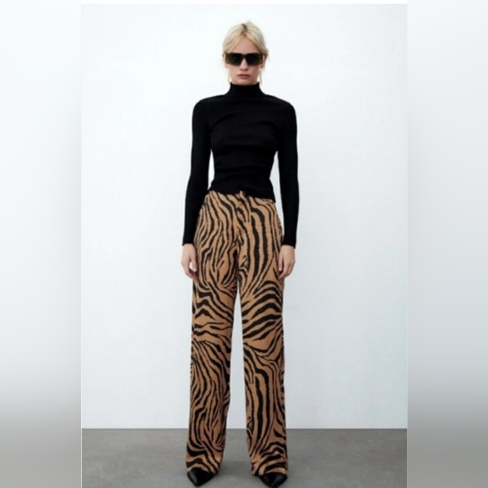 ZARA Animal print pants
